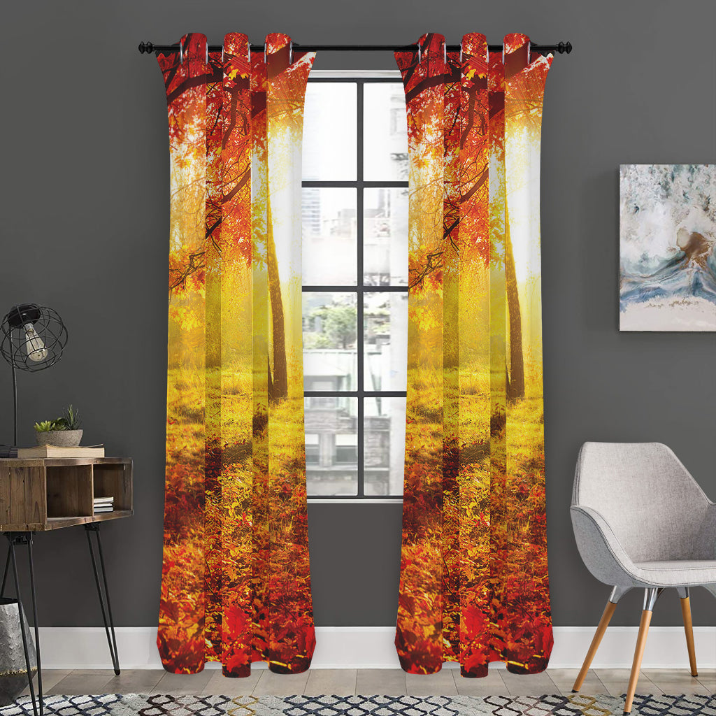 Autumn Trees Print Curtain