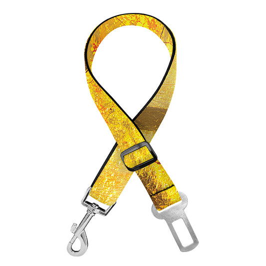 Autumn Trees Print Dog Seat Belt
