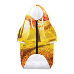 Autumn Trees Print Dog Zip Up Hoodie