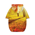 Autumn Trees Print Dog Zip Up Hoodie