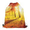 Autumn Trees Print Drawstring Bag