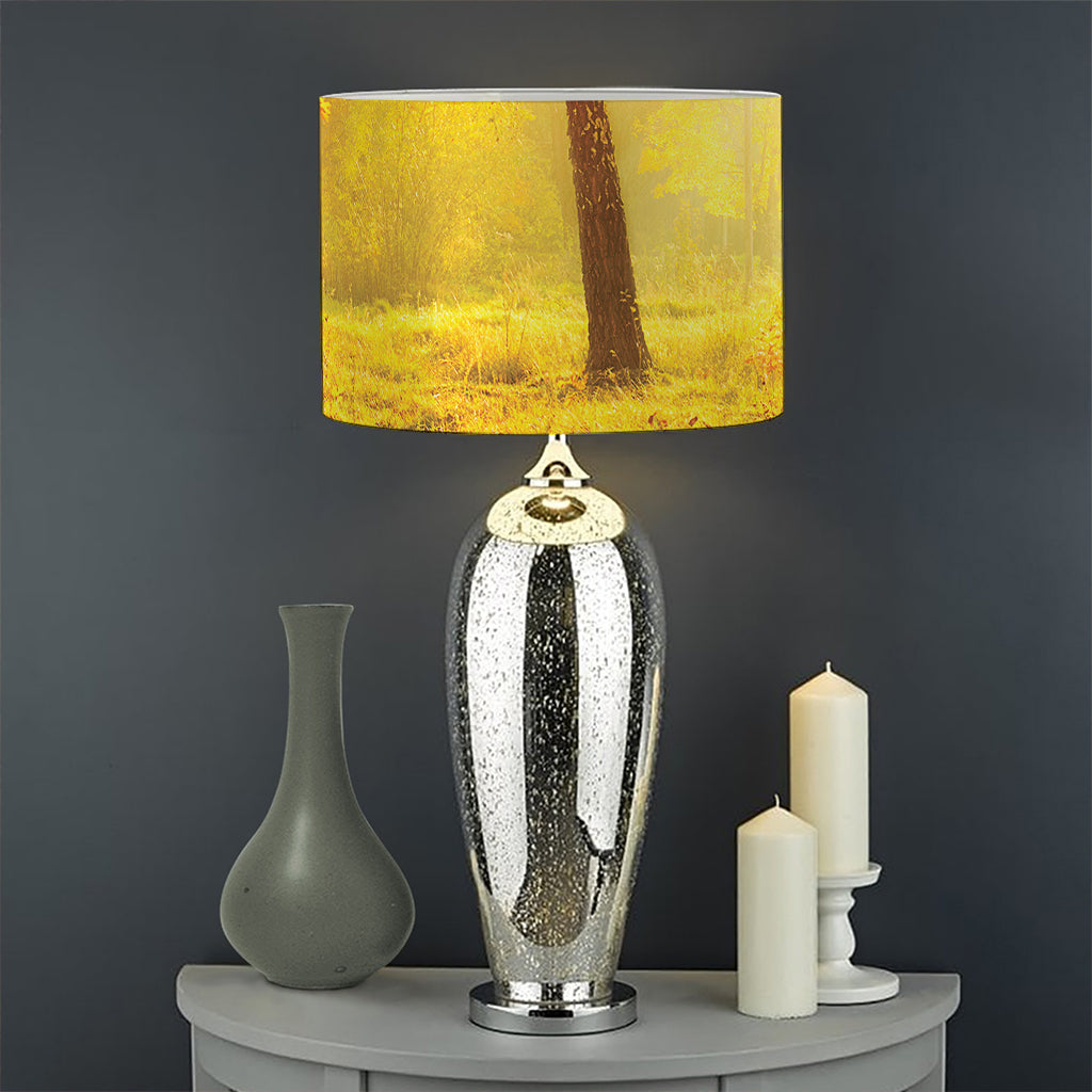 Autumn Trees Print Drum Lamp Shade