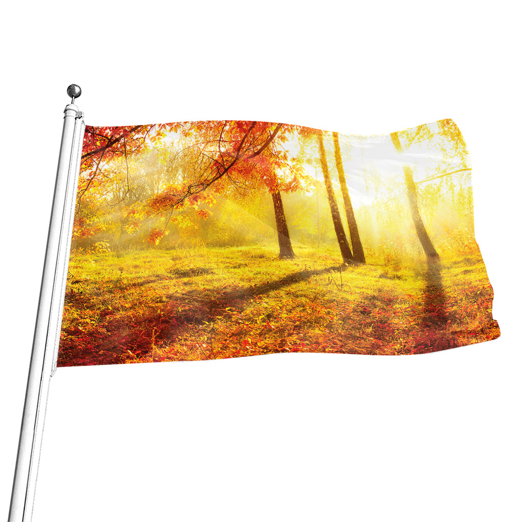 Autumn Trees Print Flag