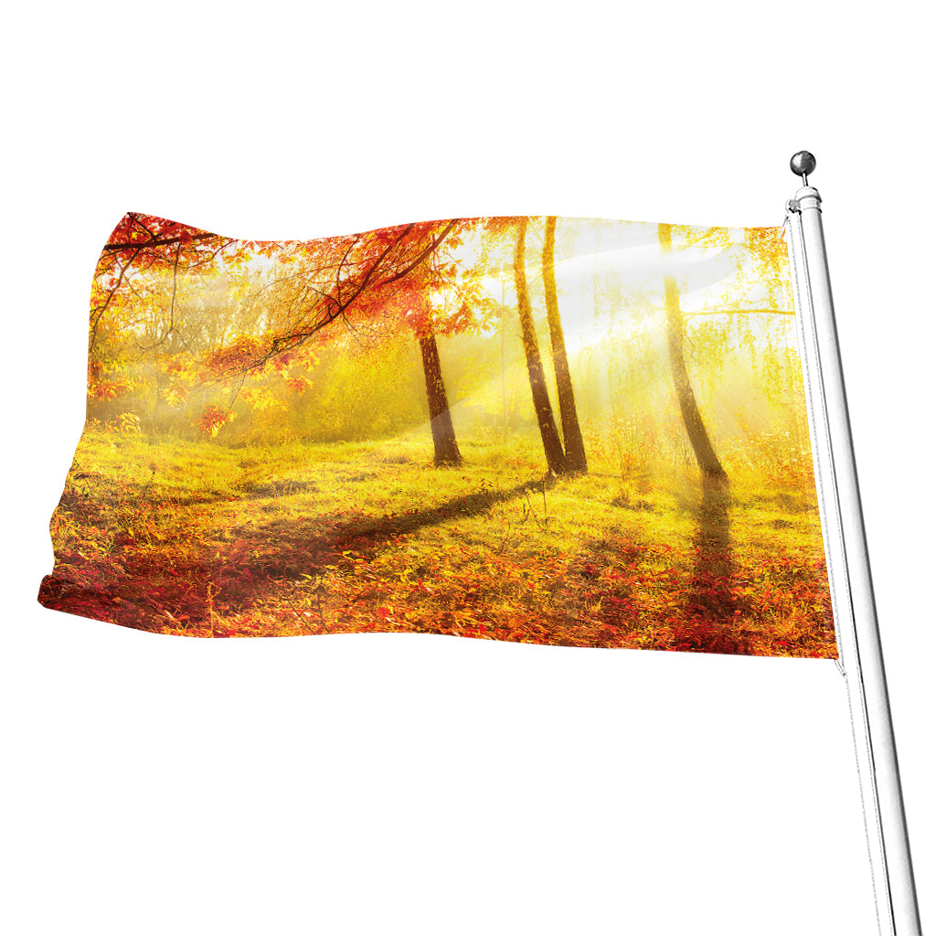 Autumn Trees Print Flag