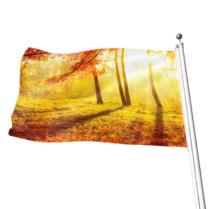 Autumn Trees Print Flag