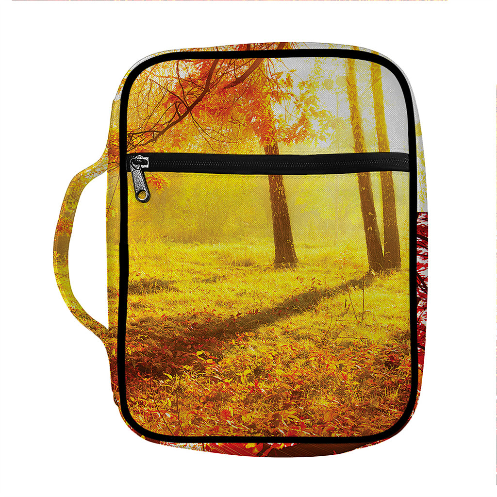 Autumn Trees Print Front Pocket Bible Bag
