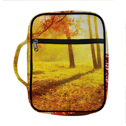 Autumn Trees Print Front Pocket Bible Bag