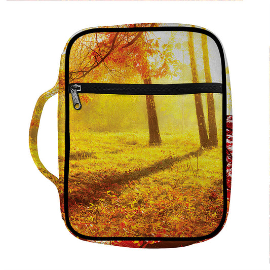 Autumn Trees Print Front Pocket Bible Bag