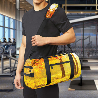 Autumn Trees Print Gym Bag