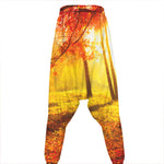 Autumn Trees Print Hammer Pants