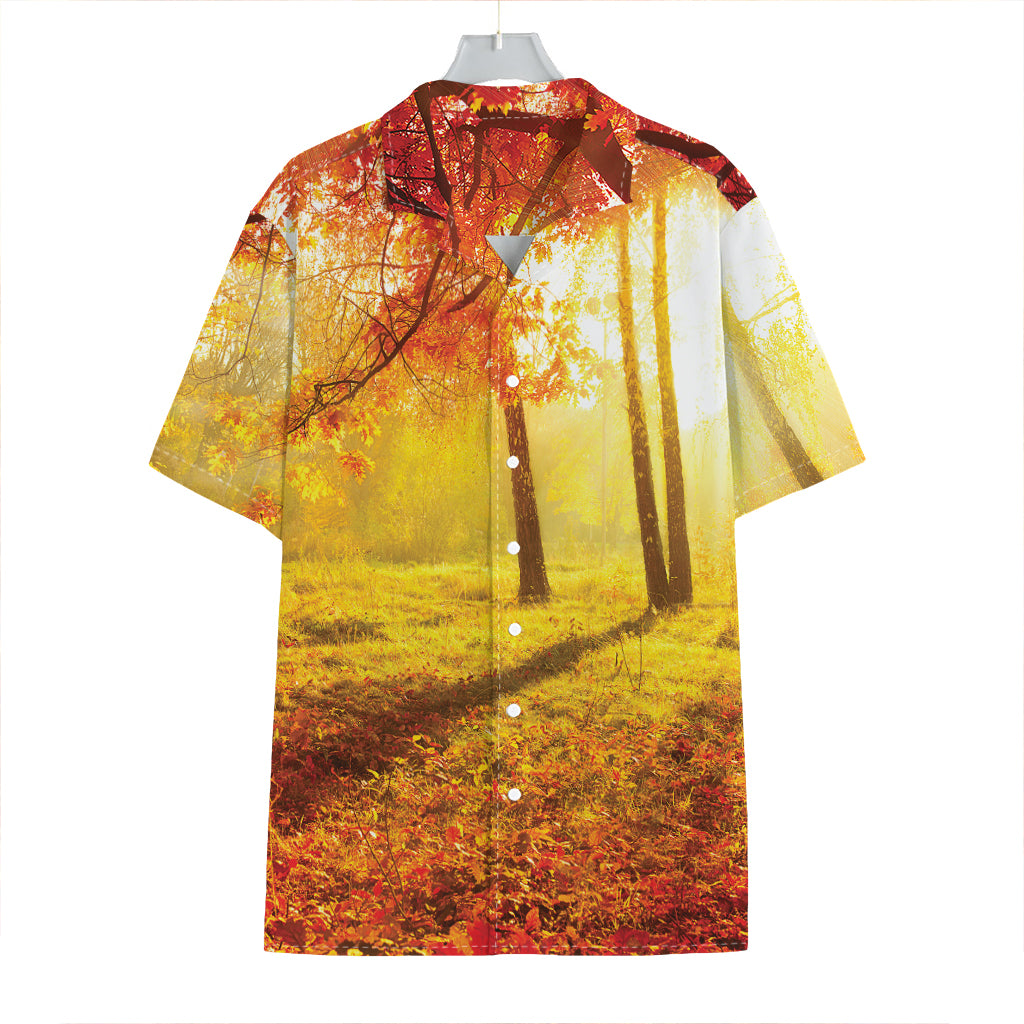 Autumn Trees Print Hawaiian Shirt