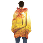 Autumn Trees Print Hoodie Blanket