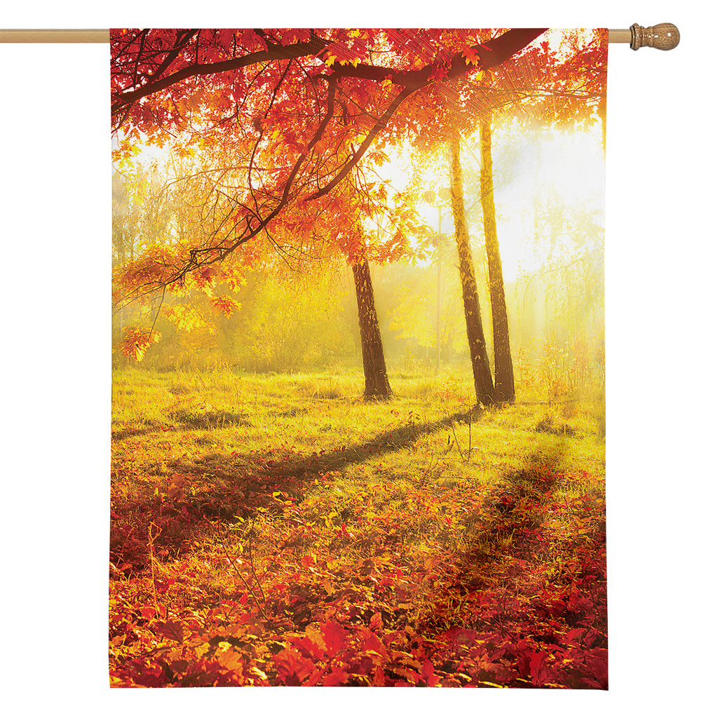 Autumn Trees Print House Flag