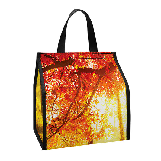 Autumn Trees Print Insulated Lunch Tote
