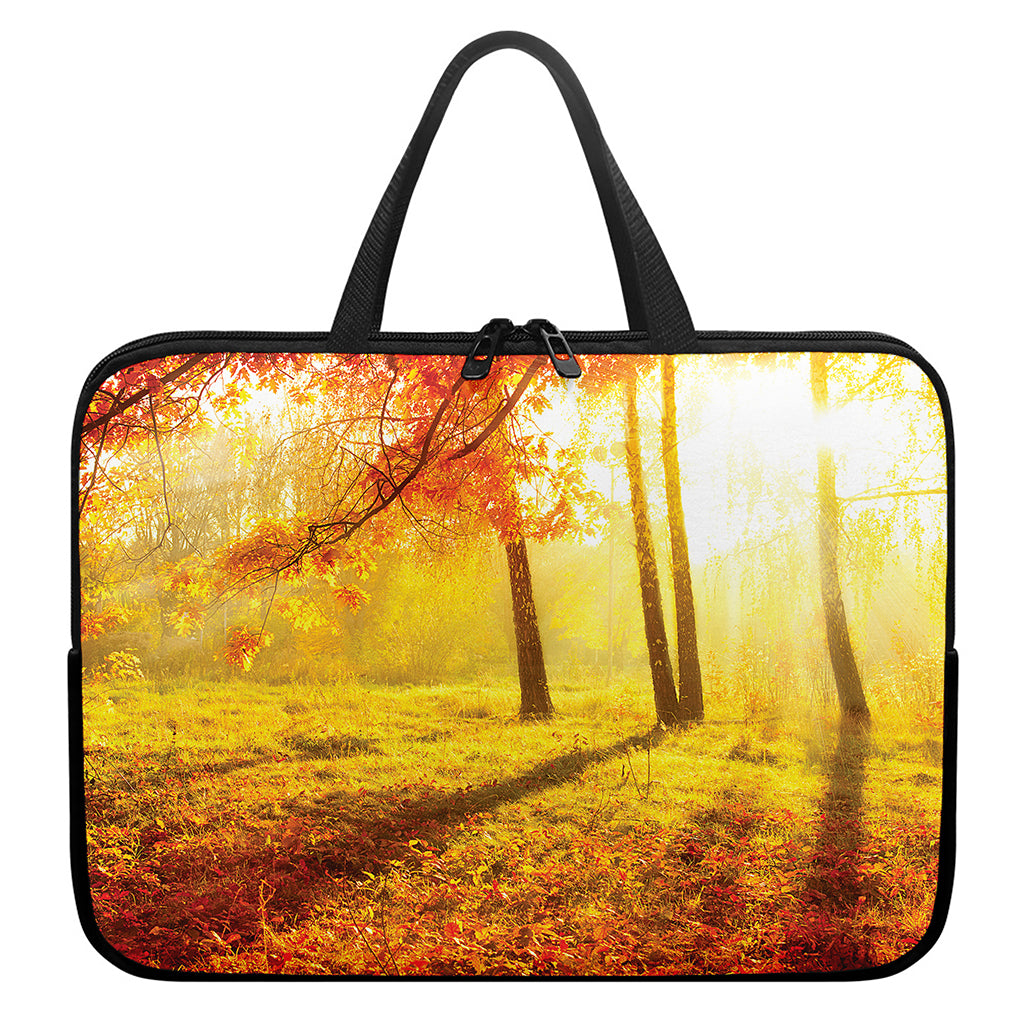Autumn Trees Print Laptop Sleeve With Handle