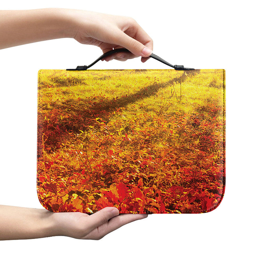 Autumn Trees Print Leather Bible Cover