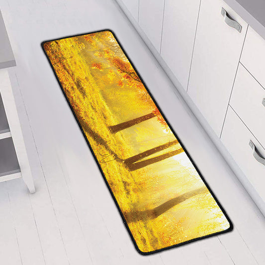 Autumn Trees Print Long Kitchen Mat