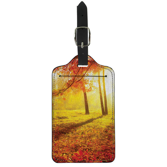 Autumn Trees Print Luggage Tag