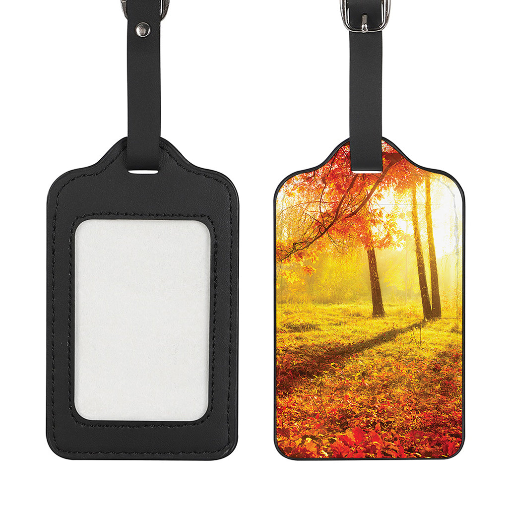 Autumn Trees Print Luggage Tag