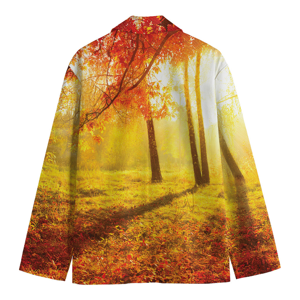 Autumn Trees Print Men's Blazer