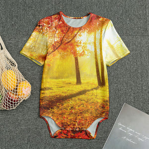 Autumn Trees Print Men's Bodysuit