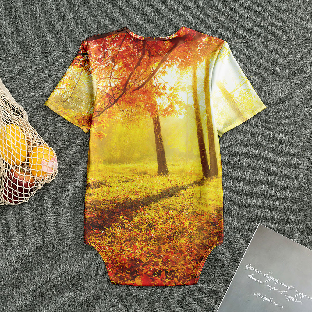 Autumn Trees Print Men's Bodysuit