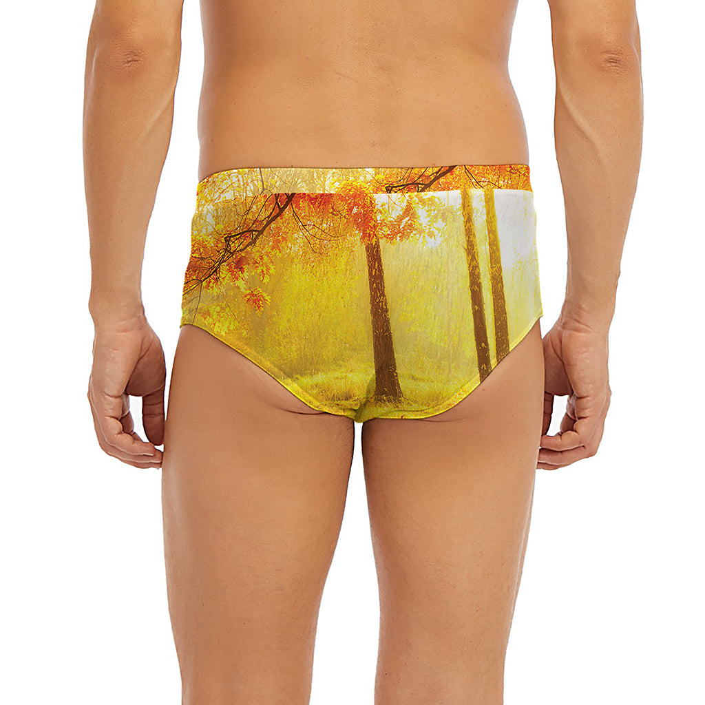 Autumn Trees Print Men's Briefs
