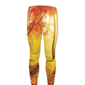 Autumn Trees Print Men's Leggings