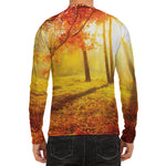 Autumn Trees Print Men's Long Sleeve Rash Guard