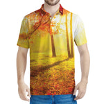 Autumn Trees Print Men's Polo Shirt