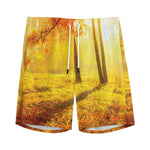 Autumn Trees Print Men's Sports Shorts