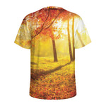 Autumn Trees Print Men's Sports T-Shirt