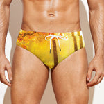 Autumn Trees Print Men's Swim Briefs