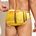 Autumn Trees Print Men's Swim Briefs
