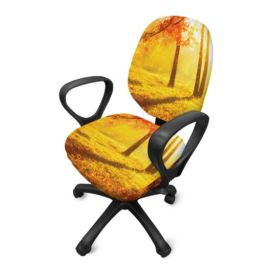 Autumn Trees Print Office Chair Cover