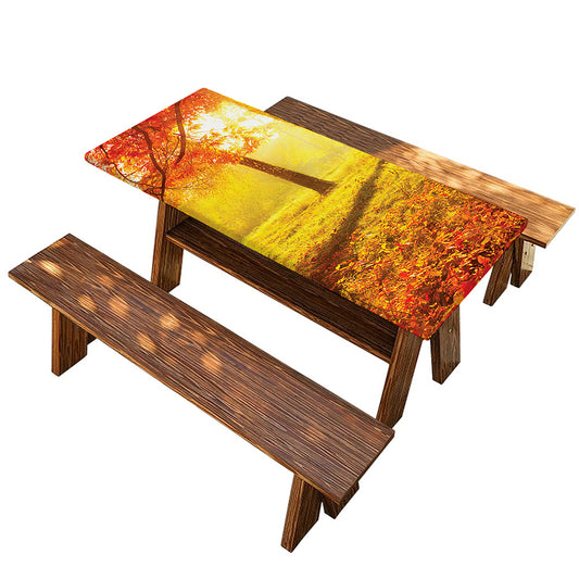Autumn Trees Print Picnic Table Cover