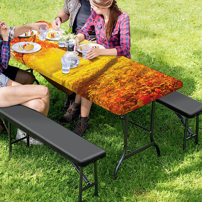 Autumn Trees Print Picnic Table Cover