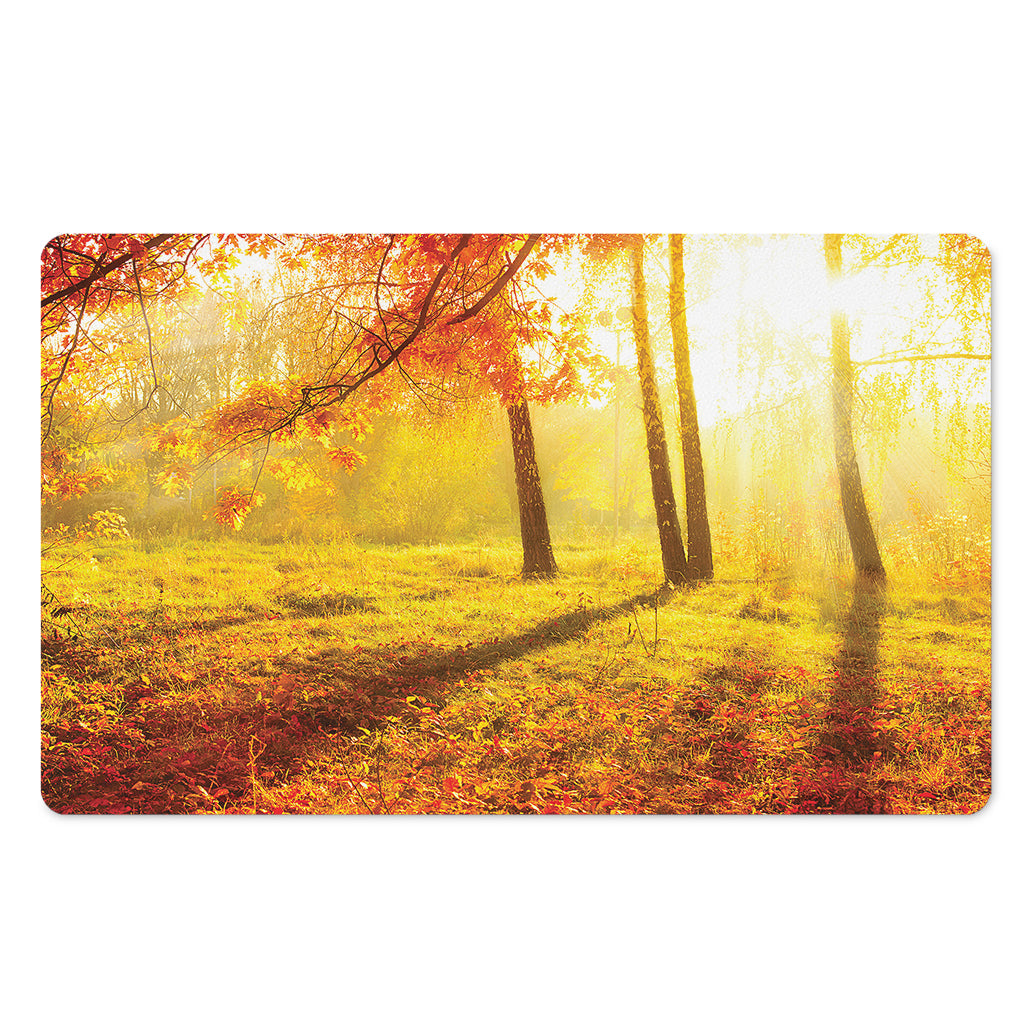 Autumn Trees Print Polyester Doormat