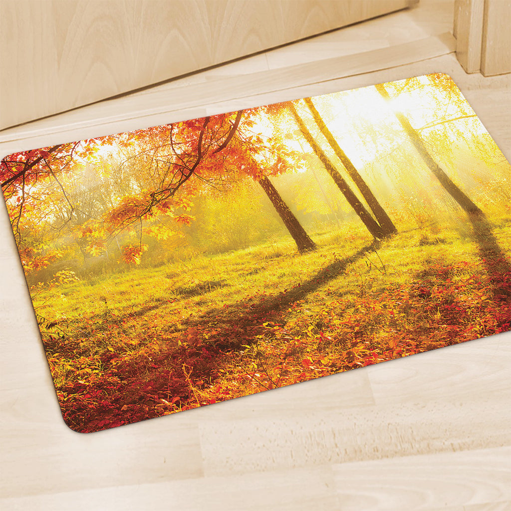 Autumn Trees Print Polyester Doormat