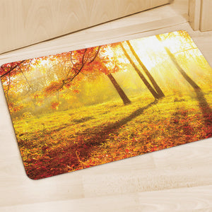 Autumn Trees Print Polyester Doormat