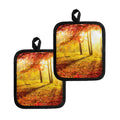 Autumn Trees Print Pot Holders