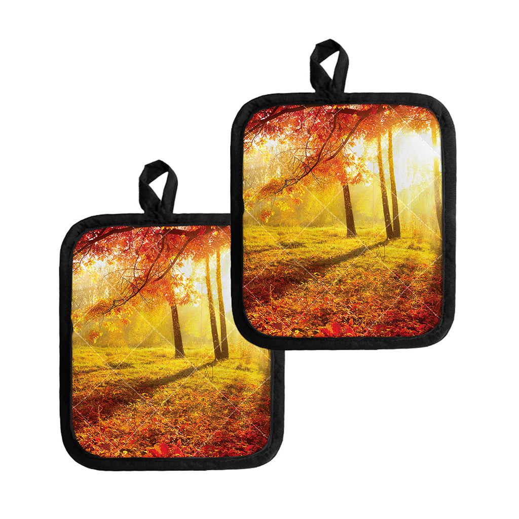 Autumn Trees Print Pot Holders