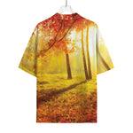 Autumn Trees Print Rayon Hawaiian Shirt