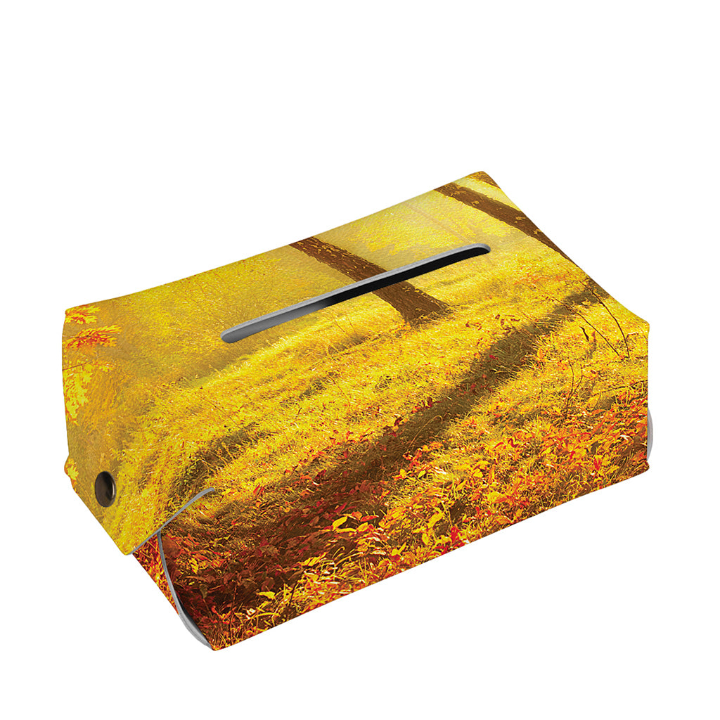 Autumn Trees Print Rectangle Tissue Box Cover