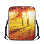 Autumn Trees Print Rectangular Crossbody Bag