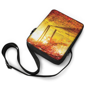 Autumn Trees Print Rectangular Crossbody Bag