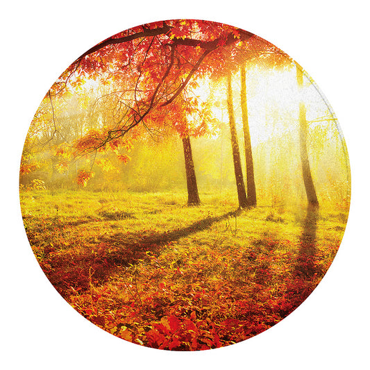 Autumn Trees Print Round Blanket