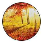 Autumn Trees Print Round Floor Mat