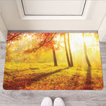 Autumn Trees Print Rubber Doormat