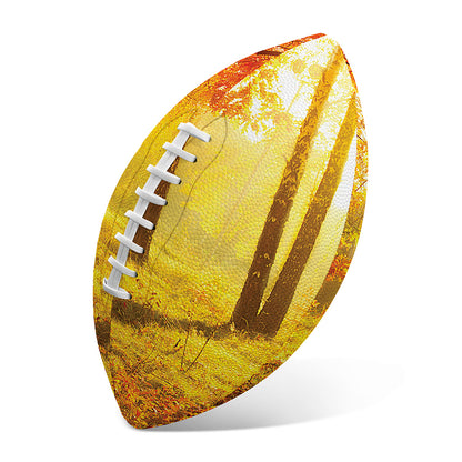 Autumn Trees Print Rugby Ball